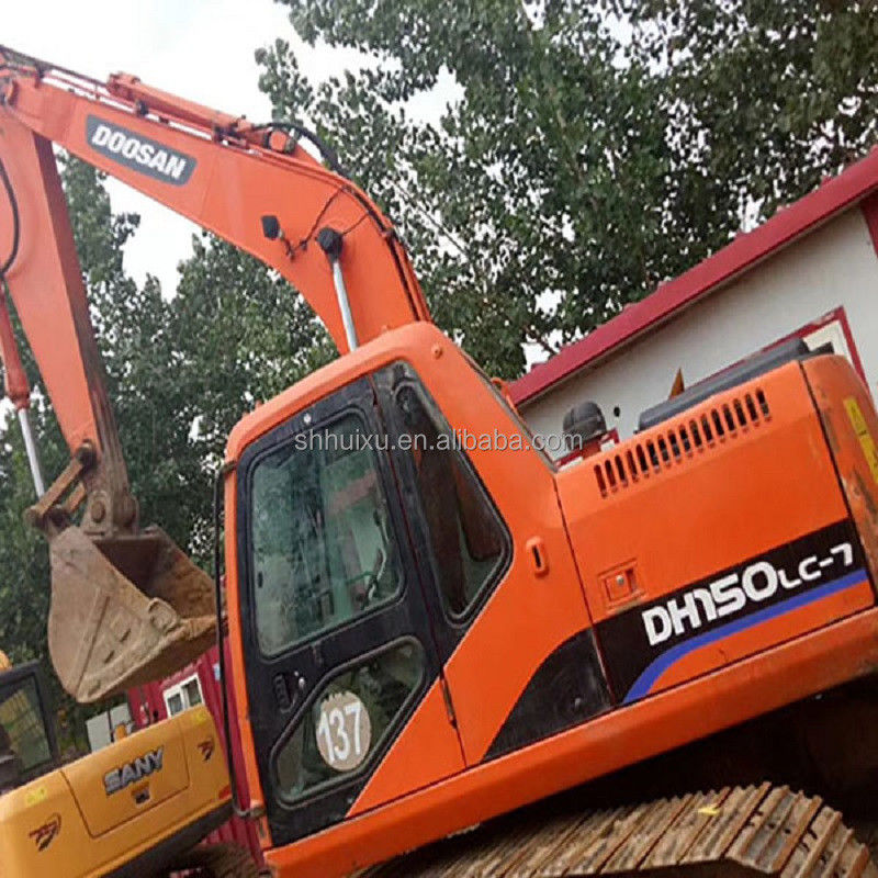 Stosowana hydrauliczna maszyna do kopania na drapieżniku Doosan DH150/Wersja użyteczna Jakość grabarz DOOSAN DH150 z niską ceną na sprzedaż