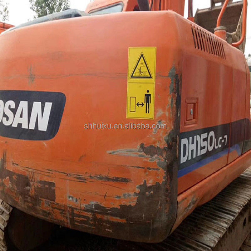 Stosowana hydrauliczna maszyna do kopania na drapieżniku Doosan DH150/Wersja użyteczna Jakość grabarz DOOSAN DH150 z niską ceną na sprzedaż