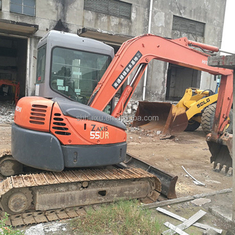 Hitachi w magazynie Stosowany mini koparz Japoński HITACHI 55 na sprzedaż/W drugiej ręce Mały Excavator w dobrym stanie HITACHI 55