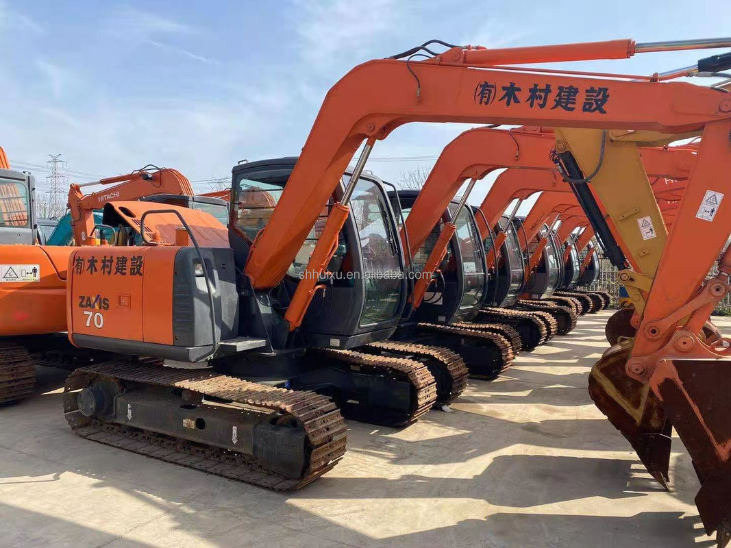 Hitachi w magazynie Stosowany mini koparz Japoński HITACHI 70 na sprzedaż/W drugiej ręce Mały Excavator Crawler w dobrym stanie HITACHI 70