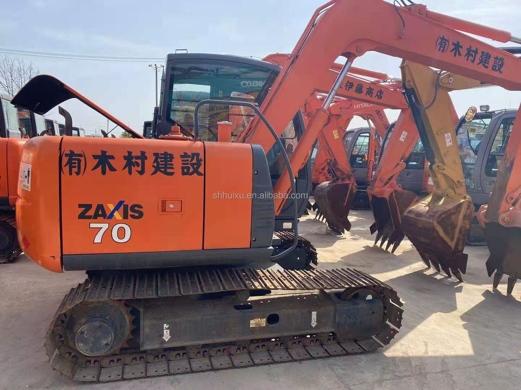Hitachi w magazynie Stosowany mini koparz Japoński HITACHI 70 na sprzedaż/W drugiej ręce Mały Excavator Crawler w dobrym stanie HITACHI 70