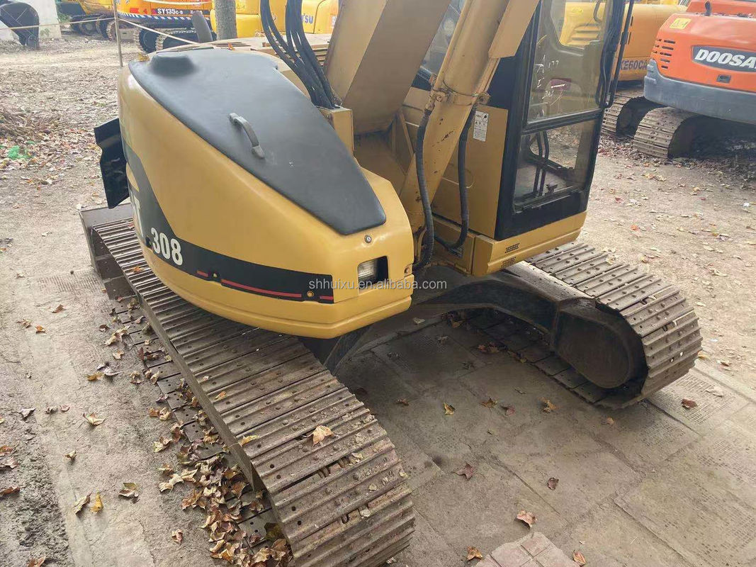 Stosowany hydrauliczny mini koparz CAT308 W drugiej ręce dobra jakość mały grabarz CAT308 na sprzedaż