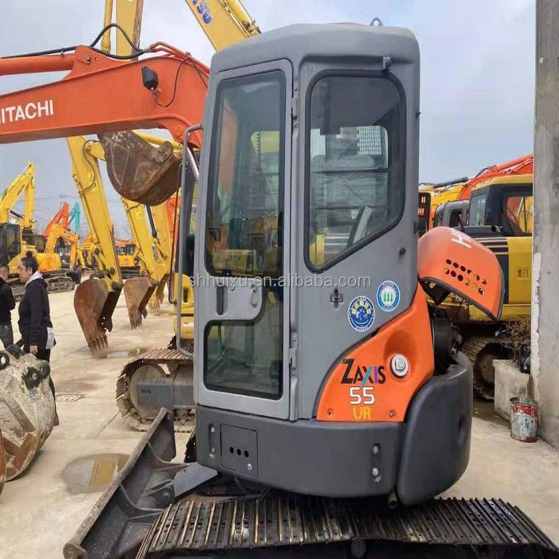 Hitachi w magazynie Tania cena używany mini grabarz Japoński HITACHI 55/W drugiej ręce hydrauliczny Excavator Excavator w dobrym stanie HITACHI 55