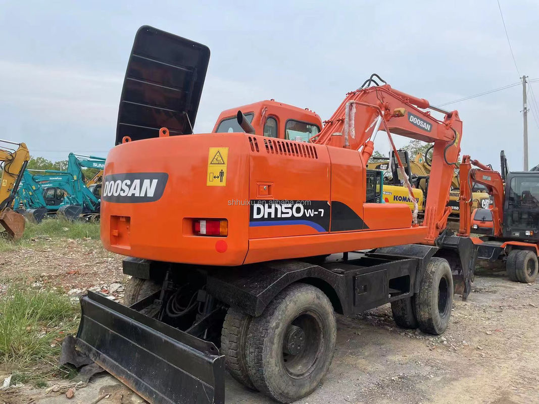 Chiny kołowe grabiarki Doosan 150 używane grabiarki ciężkie maszyny duże grabiarki