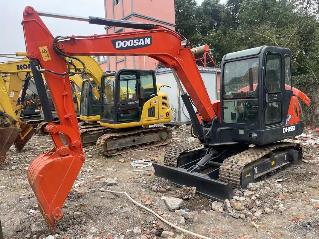 mini używany maszynka do kopania doosan dx55/sekunda ręczna wysokiej jakości koparka doosan dx55