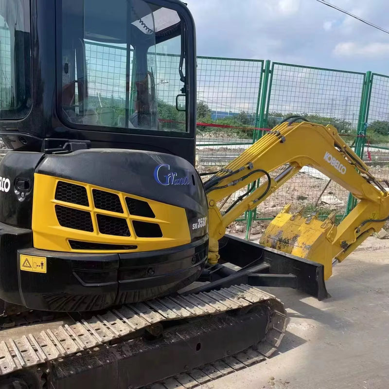 3.5 Ton Kobelco Sk35 Używany Kobelco Excavator Magic Screed Błękitny Kolor