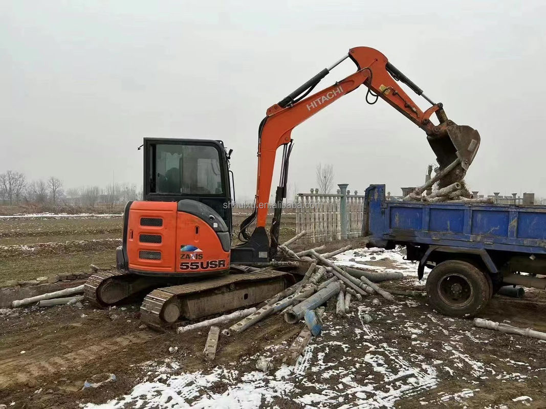 Hitachi Gorąca sprzedaż Używany mini kopar Hitachi ZX55U Tania cena/Dobra jakość Hitachi ZX55U Używany hydrauliczny grabarz