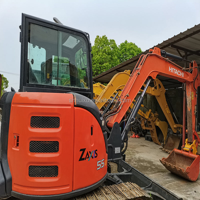 Hitachi w magazynie Doskonała jakość Hitachi ZX55U W drugiej ręce hydrauliczny grabarz/używany mini grabarz Hitachi ZX55U Tania cena