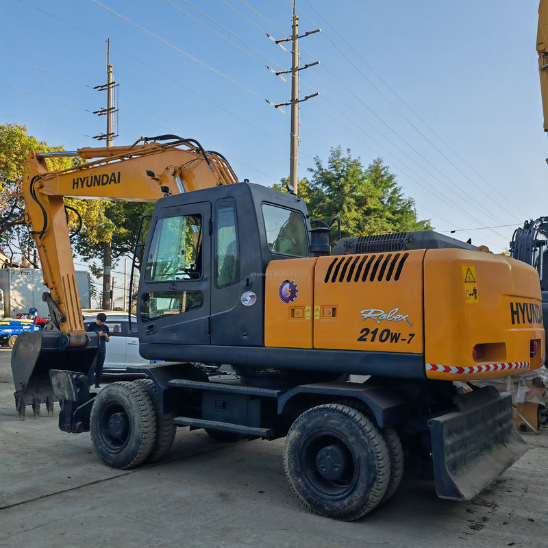 21 Ton Żółty Kolor używany Excavator Hyundai 210 7 Excavator