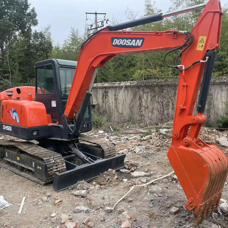 Oranżowy kolor Mini używany kat Doosan Dx55 używany grabarz 5,5 tony