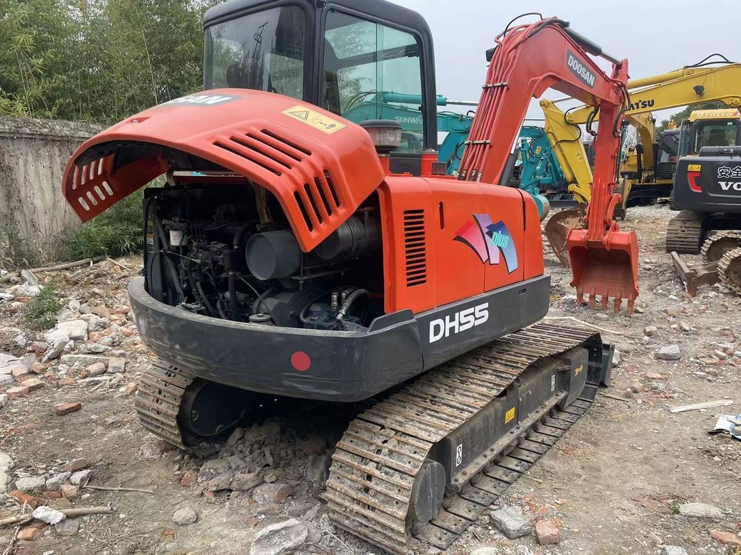 Oranżowy kolor Mini używany kat Doosan Dx55 używany grabarz 5,5 tony