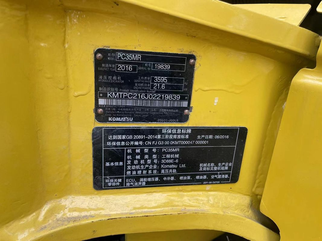 Stosowany mini grabarz Komatsu PC35 bez kabiny mały grabarz używane maszyny mini grabarz używany używany grabarz do sprzedaży