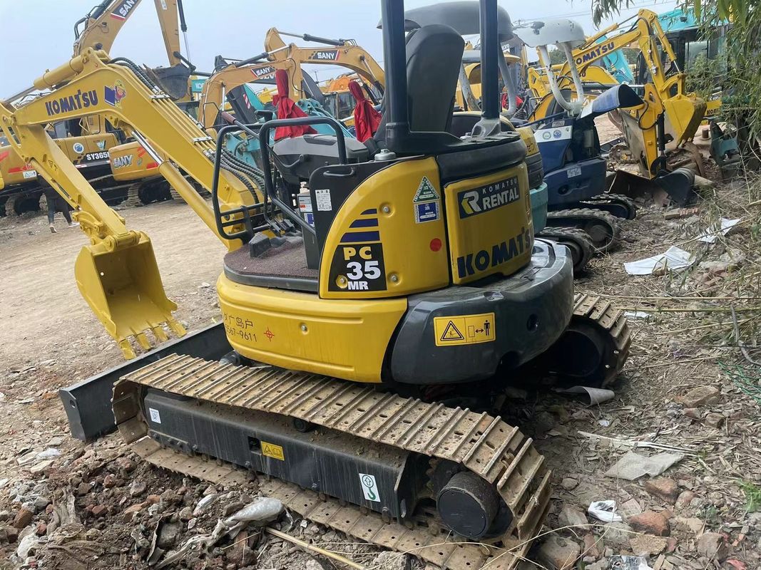 Stosowany mini grabarz Komatsu PC35 bez kabiny mały grabarz używane maszyny mini grabarz używany używany grabarz do sprzedaży