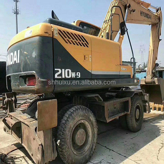 korea oryginalny 2014 używany Hyundai r210w-9 kołowy bagator/maszyna opon R210w-9 Hyundai na sprzedaż