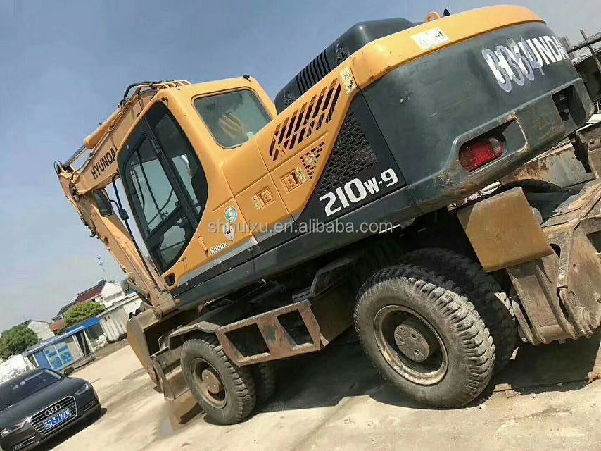 korea oryginalny 2014 używany Hyundai r210w-9 kołowy bagator/maszyna opon R210w-9 Hyundai na sprzedaż