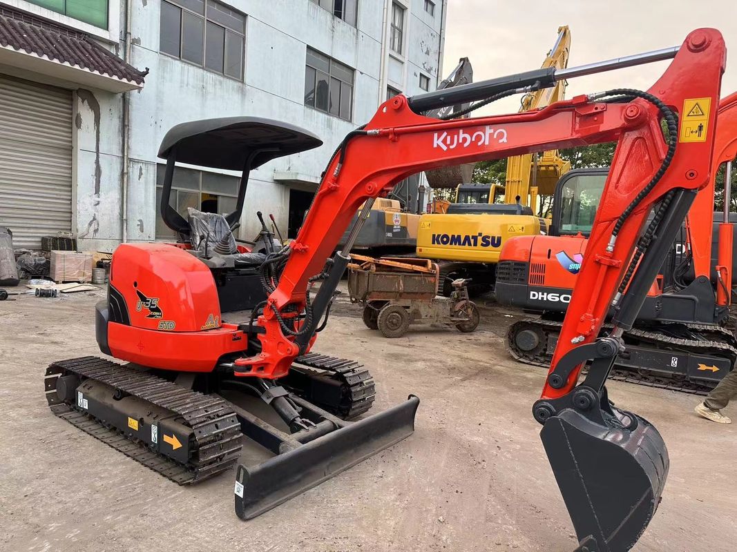 0.15m3 Wiadro Czerwony Kolor Mini używany grabarz Kubota U35 używany mini grabarz
