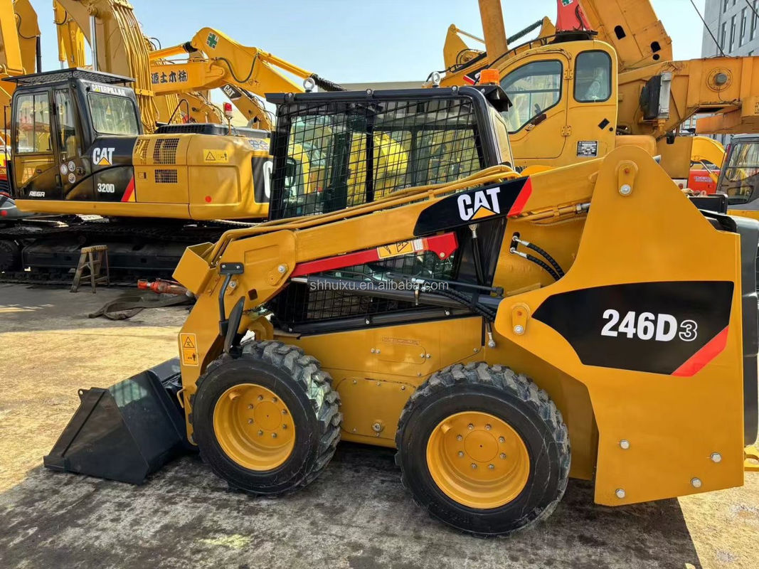 używany skok maszyny CAT 246D3 Caterpillar kołowe koparki Japonia oryginalne kołowe koparki