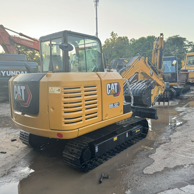 używany grabarz cat305.5e/sekunda ręczna żółta farba używany crawler cat 305.5e na sprzedaż